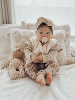 Babystyling vauvan röyhelöbody Sand