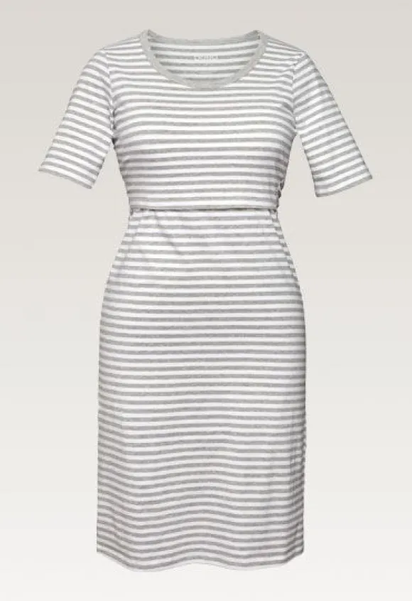 Boob - äitiys- ja imetysyömekko - White grey