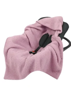 Lämmin boucle turvakaukalon viltti – antique pink