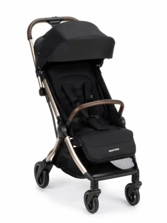 Maxi-Cosi Eva 3 Matkarattaat - Essential Black/Champagne