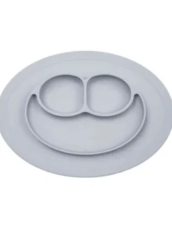 Mini Mat lasten kulho + ruokailualusta, grey | EZPZ