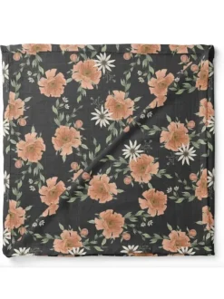 Mini Wander - kukkaharso 120x120 - Peony Blooms, Charcoal Gray