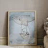 Mrs Mighetto FLYING WHALE 40x50