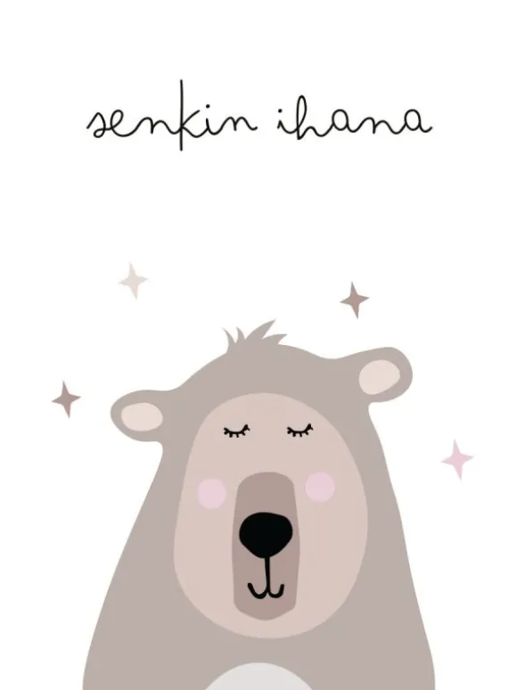 Onnittelukortti nalle - senkin ihana
