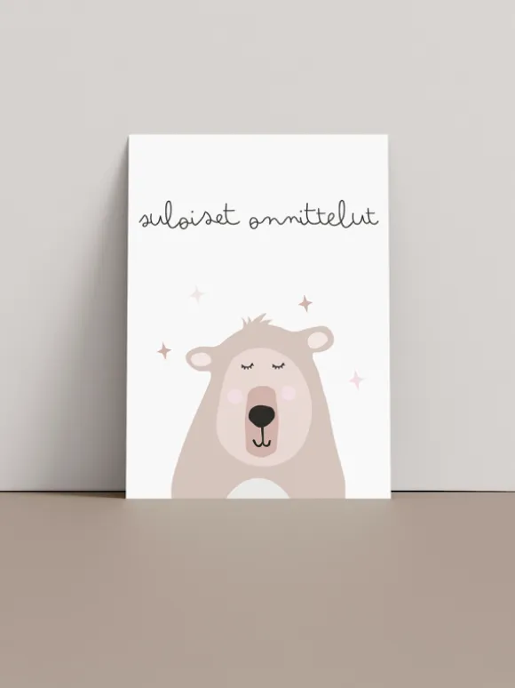 Onnittelukortti nalle - suloiset onnittelut