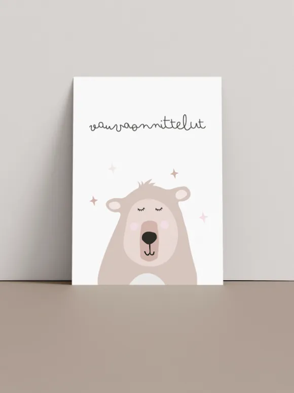 Onnittelukortti nalle - vauvaonnittelut