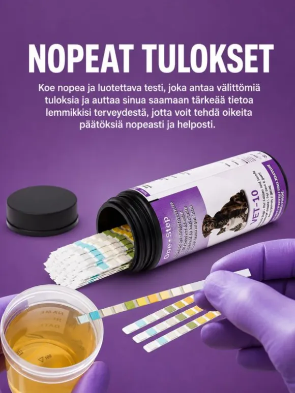 10 parametrin virtsatesti eläimille 5 kpl