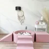 Pehmustettu pallomeri, leikkialusta, liukumäki ja portaat - Pink