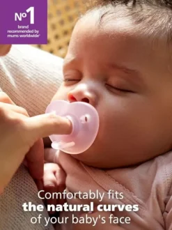 Philips Avent - tutti Curved Soothie 0–6kk, Pink