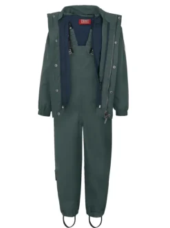 T2HPlain rain set with fleece, green koko98