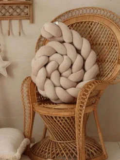 Velvet Palmikko reunasuoja pinnasänkyyn ja juniorisänkyyn - Beige